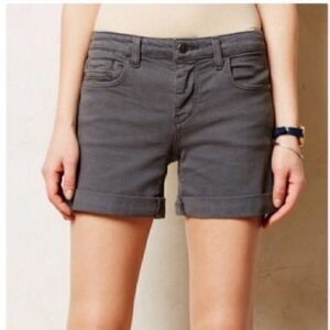 Anthropologie Pilcro and the Letterpress Stet Roll charcoal Shorts 28